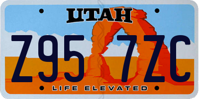 UT license plate Z957ZC