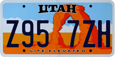 UT license plate Z957ZH