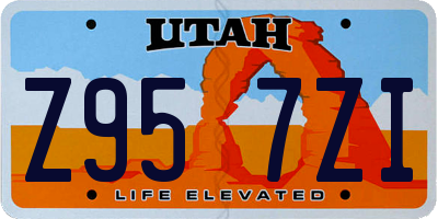 UT license plate Z957ZI