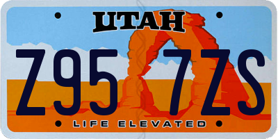 UT license plate Z957ZS
