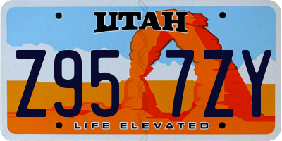 UT license plate Z957ZY