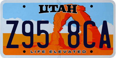 UT license plate Z958CA