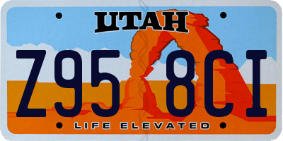 UT license plate Z958CI