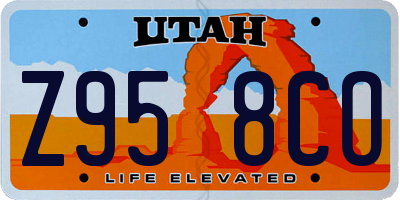 UT license plate Z958CO