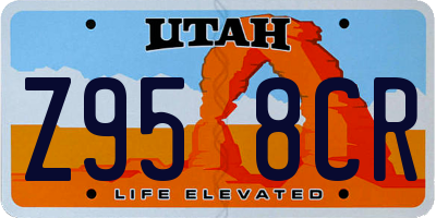 UT license plate Z958CR
