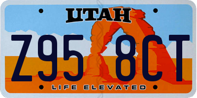 UT license plate Z958CT