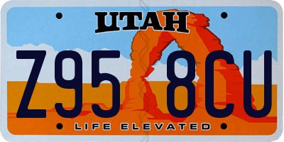 UT license plate Z958CU