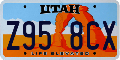 UT license plate Z958CX