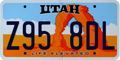 UT license plate Z958DL