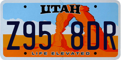UT license plate Z958DR
