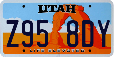 UT license plate Z958DY
