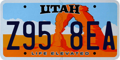 UT license plate Z958EA
