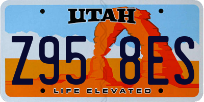 UT license plate Z958ES