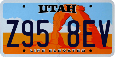 UT license plate Z958EV