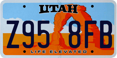 UT license plate Z958FB