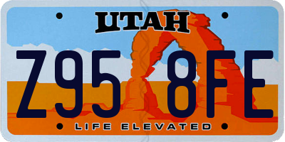 UT license plate Z958FE