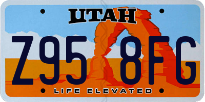 UT license plate Z958FG