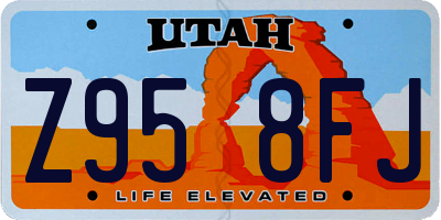 UT license plate Z958FJ