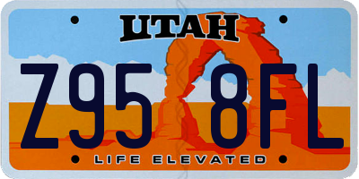 UT license plate Z958FL