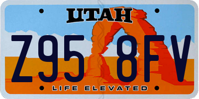 UT license plate Z958FV