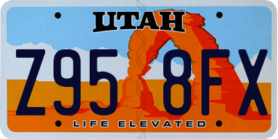 UT license plate Z958FX