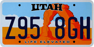 UT license plate Z958GH