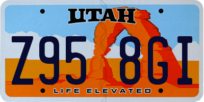 UT license plate Z958GI