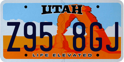 UT license plate Z958GJ
