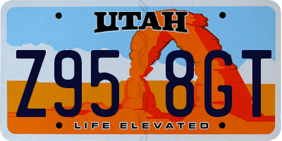 UT license plate Z958GT