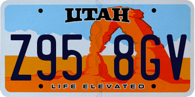 UT license plate Z958GV