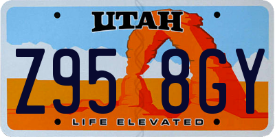 UT license plate Z958GY