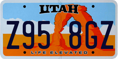 UT license plate Z958GZ