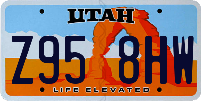 UT license plate Z958HW