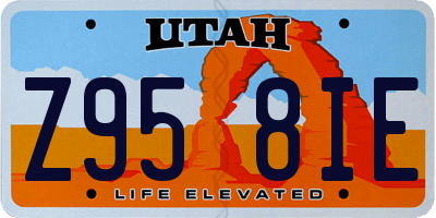 UT license plate Z958IE