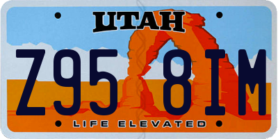 UT license plate Z958IM