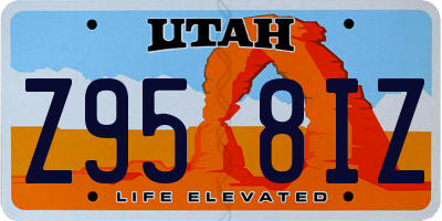 UT license plate Z958IZ