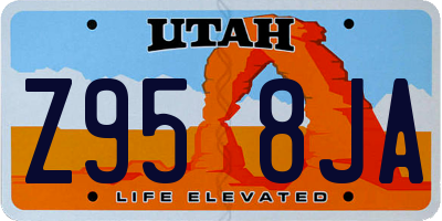 UT license plate Z958JA
