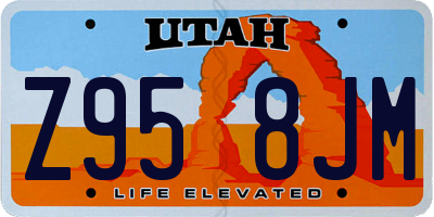 UT license plate Z958JM