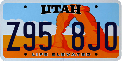 UT license plate Z958JO