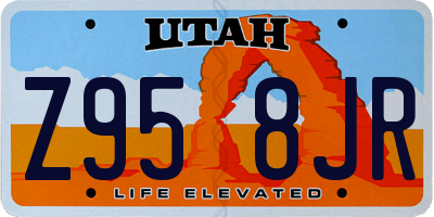 UT license plate Z958JR