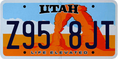 UT license plate Z958JT