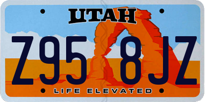 UT license plate Z958JZ