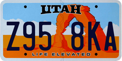 UT license plate Z958KA