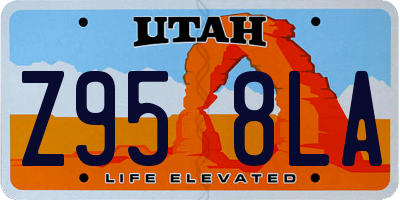 UT license plate Z958LA