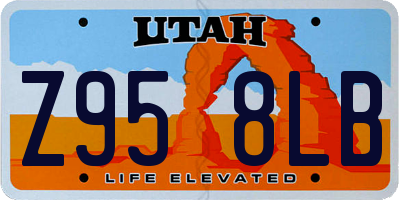 UT license plate Z958LB