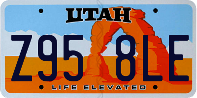 UT license plate Z958LE