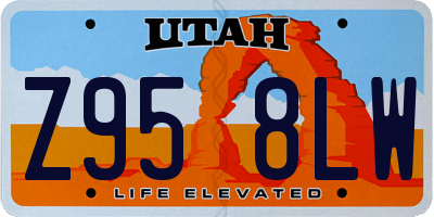 UT license plate Z958LW
