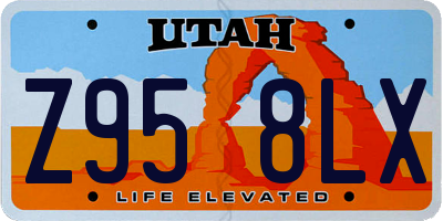 UT license plate Z958LX