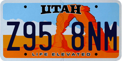 UT license plate Z958NM