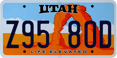 UT license plate Z958OD